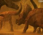 Triceratops и динозавр